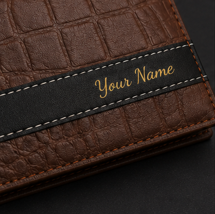 ZAALISH LUXE Personalized Crocodile Wallet| Premium Name Engraved Men's Wallet