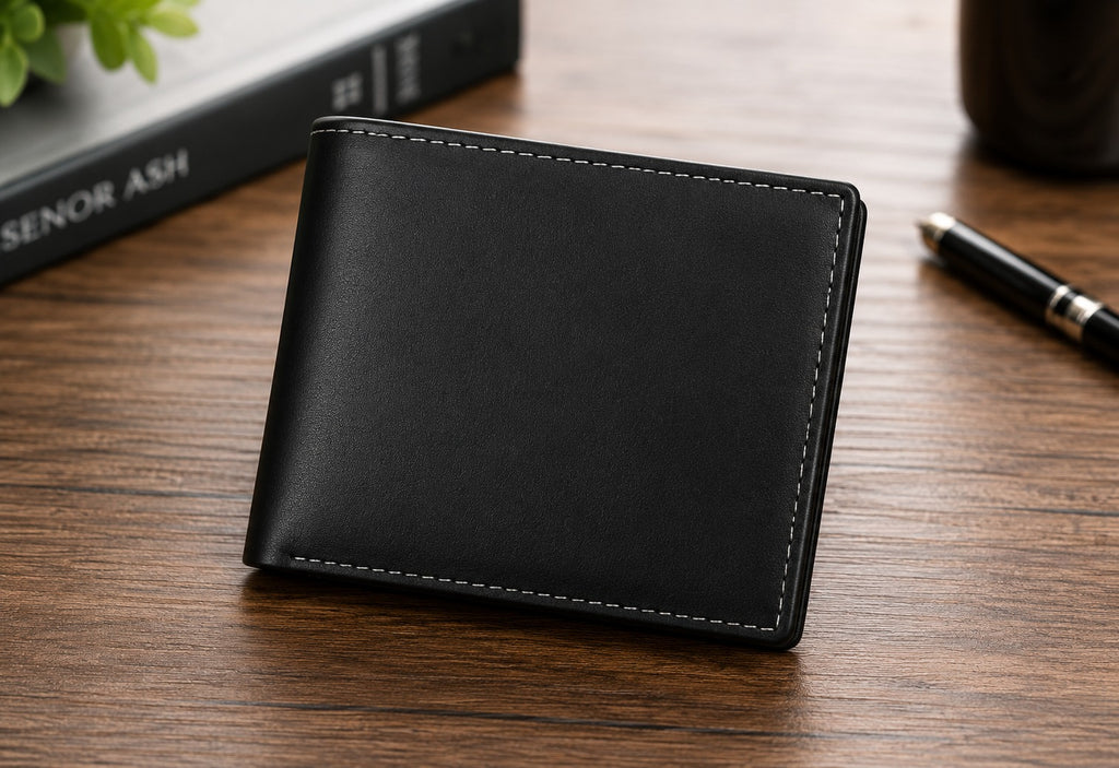 Black Leather Men's Wallet – Premium Sheep Leather
