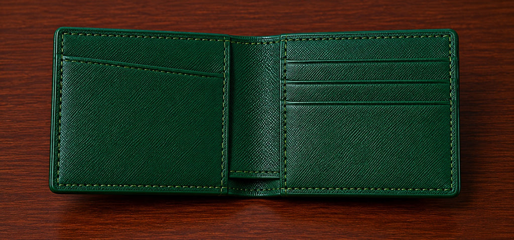 Men's Green Leather Wallet