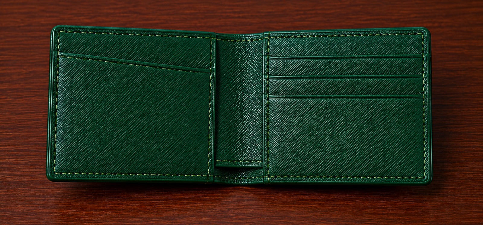Men's Green Leather Wallet