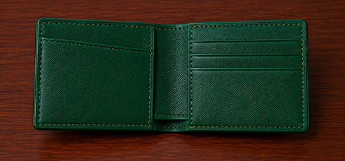 Men's Green Leather Wallet